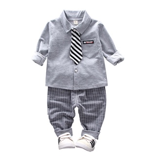 Infant Clothing Kids Plaid Suit Newborn Clothes Baby Set Formal Gentleman 3Pcs Outfit (4)
