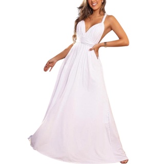 Vestido de Noiva Civil, Ensaio fotografico, Wedding, Multiuso Infinity Várias Formas de uso, multiformas Branco