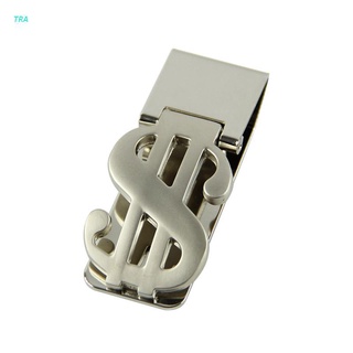 TRA Slim Money Clip Stainless Steel Cash Bills Credit Card Holder New Dollar Design