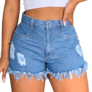 Short Jeans Feminino Bermuda Jeans Feminina Sem Lycra Hot Pant