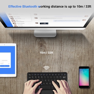 Mini Teclado Ultra Slim Sem Fio Bluetooth Com Touchpad Para Windows / Pc / Android / Tablet (5)