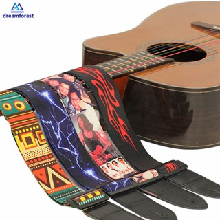 Correia De Nylon Ajustável Colorida Para Guitarra Elétrica Acústica E Baixo Multi-Cor Cinto De Violão (3)