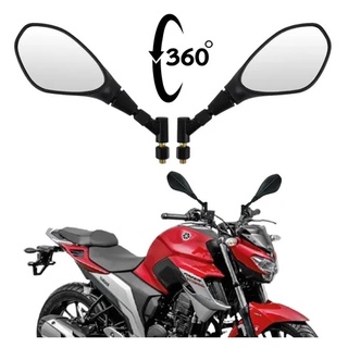 Espelho Retrovisor Moto Fazer 250 Yamaha - Giro 360 Graus Esportivo