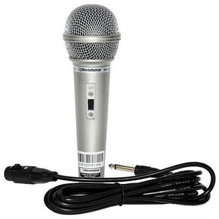 Microfone Prateado com Fio / Microfone Dinâmico Profissional para Karaokê - Dm701 C/ Garantia e Nota Fiscal (1)