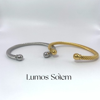 Pulseira Bracelete Aberta Masculino /Feminino Trançado Dourado e Prata em Aço inox 316L