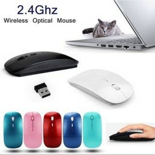 Mouse sem fio ultra fino wireless / Receptor bluetooth óptico 2.4 GHz notebook, Mac , PC