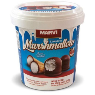 Marshmallow de Colher Cobertura 400g Recheio cone trufa bolo (1)