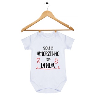 1 Body baby bebê personalizado Frase Sou o Amorzinho da Dinda Madrinha