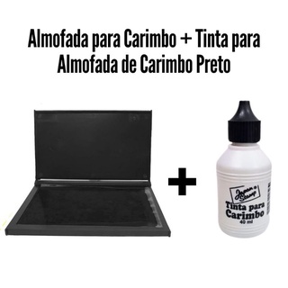 Kit Almofada para Carimbo N°3 + Tinta para Almofada de Carimbo / Envio Imediato