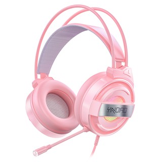 Rosa Fone De Ouvido Gamer Infantil Menina Com Fio Com Microfone Para Celular Pc Computador Pink Headphone feminino headfone fome de ouvido (9)
