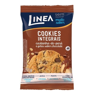 Biscoito Cookies Integrais Castanha Do Para E Gotas De Chocolate Linea 120g