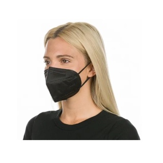 Kit 10 Unidades de Máscaras Kn95 Preta Proteção 5 Camada Com clip Nasal