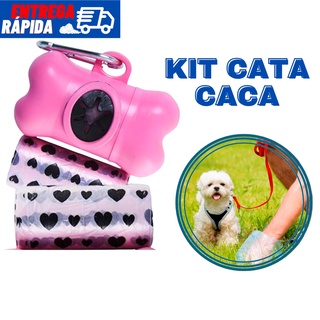 Kit Cata Caca + Kit Refil Higiene Passeio Saquinhos Cachorro e Gato
