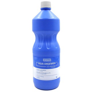 Agua oxigenada 1 Litro Volume 10 Solução Antisséptica para ferimentos e buchechos