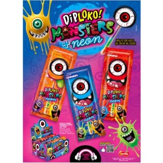 DipLoko Monster Neon Olho de Monstro DipLoco Pirulito Bluberry (6)
