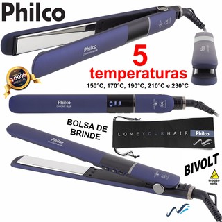 Prancha Philco Chrome Blue PPR06AZE Titanium - Bivolt