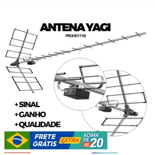 Antena Digital UHF YAGI 18 PROHD1118 PROELETRONIC