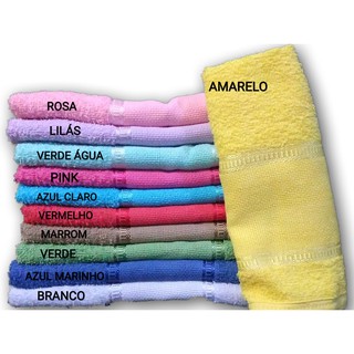 Kit 10 Toalhas de Mão, lavabo , com faixa Para Bordar em Ponto Cruz, Coloridas 28 x 45 cm. Produto à Pronta Entrega no Brasil