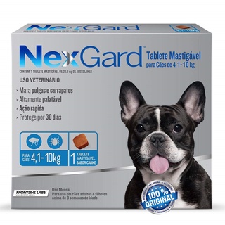 Remédio para cachorro contra pulgas e carrapatos para cachorro de 4 a 10kg