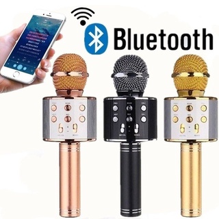 Microfone De Mão Alto Falante Portátil Karaokê Sem Fio Com Bluetooth Potente