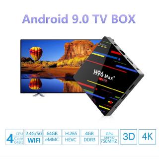 TV Box H96 Max Plus com Android 9 0/Quad Core / TV Box RK3328 com Wi-Fi de 2 4G/5Ghz / Sistema de TV Box (3)
