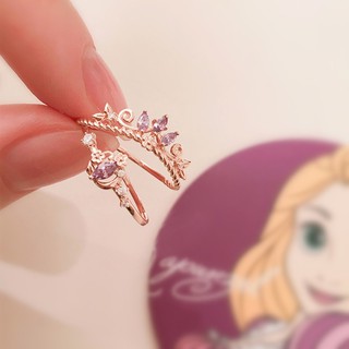 Nova Rapunzel Ins Coreano Moda Prata Esterlina S925 14k Ouro Anéis Disney Colar Pulseira