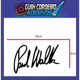 Adesivo Paul Walker Assinatura