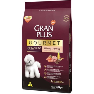 Ração Para Cachorro Gran Plus Gourmet Cão Adulto RAÇA PEQUENA Mini Salmão & Frango PEQUENO PORTE 10,1 kg