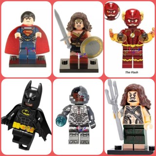 Miniaturas Lego! Heróis DC 4-5 cm batman superman mulher maravilha flash ciborgue liga da justiça colecionaveis anime Brinquedos