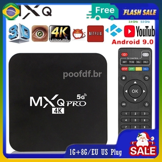Mxq Pro 4k 2.4g / 5ghz Wifi 3d Xbmc / Kodi Android 9.0 Quad Core Smart Tv Box Media Player 1g + 8g (Burusi)