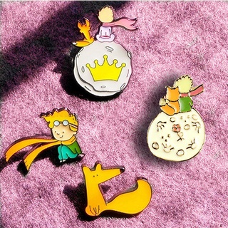 Broche Fofo Do Anime O Pequeno Príncipe Raposa Rosa Coroa Desenho Para Roupas Mochila