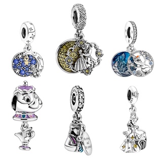 Adequado para pingentes Pandora, pulseiras folheadas a prata, pingentes de pingentes Disney Mulan, joias DIY