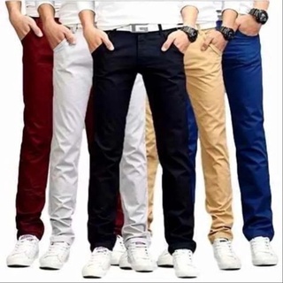 calça sarja masculino coloridos sim com Lycra Cintura média slim