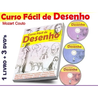 Curso Fácil De Desenho Livro + 3 Dvd Passo A Passo Completo (1)