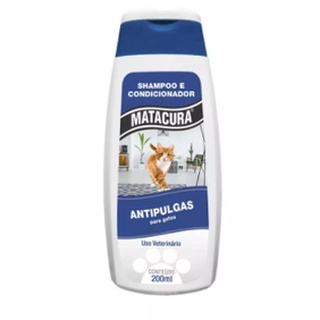 Shampoo e Condicionador Antipulgas Matacura para Gatos 200ml