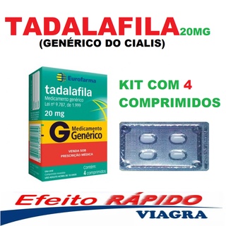 Citrato Estimulante Sexual Tadalafila 4 Comprimidos 20mg