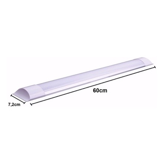 Luminárias Linear Led 18w 60cm De Sobrepor 6000k Branco Frio Slim Tubular Bivolt