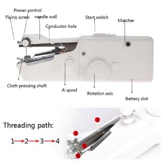 Máquina De Costura Manual Mini Portátil Fácil Em Casa De Ponto De Viagem Doméstica DIY (4)