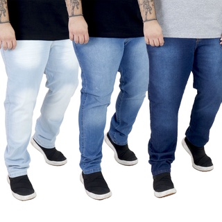 Calça Jeans Plus Size Tamanho Grande Tamanho Especial 50 52 54 56
