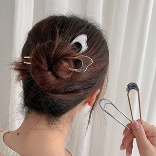 Japanese Style Metal Alloy U Shape Hair Clips For Girl Women Vintage Hair Sticks Hairpin Tool Elegant Headpieces