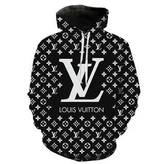 Moletom Unissex Com Capuz E Estampa 3D Louis Vuitton