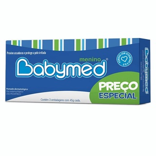 Babymed pomada para prevenção e para assaduras bebe Azul Menino kit c/3 45g cada Cimed