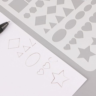 BHT 20Pcs Bullet Journal Stencil Set Plastic Planner DIY Drawing Template Diary Decor Craft (8)