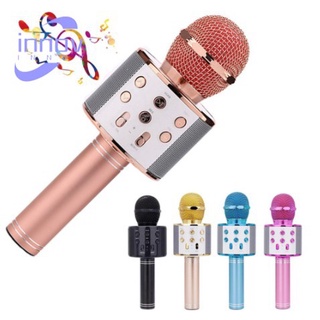 【Entrega em 24 horas】Microfone Infantil Karaokê Show Bluetooth Youtuber Reporter WS-858