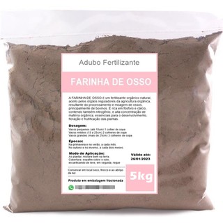 5kg de Farinha de Osso - Fertilizante Orgânico