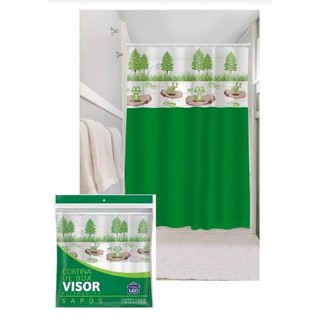 cortina de box banheiro 100% vinil com estampa diversas 1,35 x 2,00 metro (1)