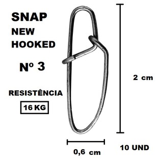 Snap New Hooked nº 3 - Action / Cartela 10 peças / cod. YM-2007