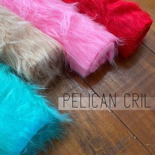Pelúcia Pelican Pelo Alto Luxuosa 50x80cm tecido para Decoração, Newborn e Almofadas