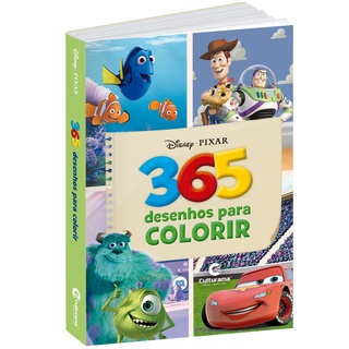 Livro 365 Desenhos Para Colorir Disney Pixar 368pg Infantil Lindos Desenhar Pintar