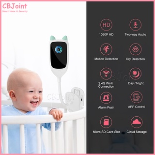 CBJoint câmera de segurança Monitor De Bebê Xiaomi Mijia Xiaovv monitor Baby Monitor V380 Pro Camera 1080P Camera De Segurança wifi cctv e ip câmera Detecção de choro detector de movimento grampo Cloud store (2)